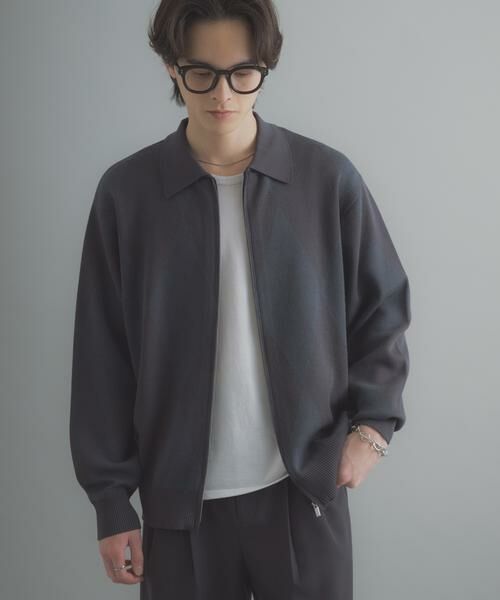 SENSE OF PLACE by URBAN RESEARCH / センスオブプレイス バイ アーバンリサーチ カーディガン・ボレロ | 『洗濯可』アーガイルジップニットカーディガン | 詳細4