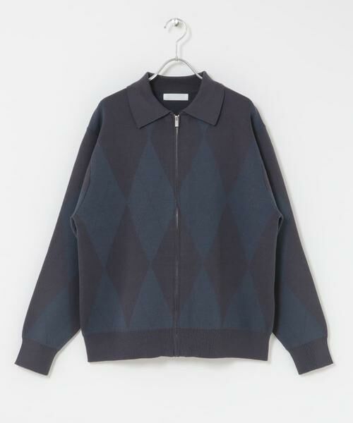 SENSE OF PLACE by URBAN RESEARCH / センスオブプレイス バイ アーバンリサーチ カーディガン・ボレロ | 『洗濯可』アーガイルジップニットカーディガン | 詳細11