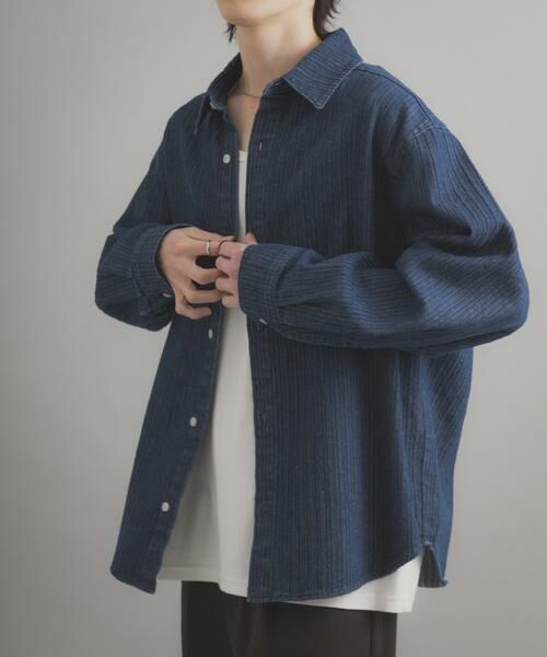 SENSE OF PLACE by URBAN RESEARCH / センスオブプレイス バイ アーバンリサーチ シャツ・ブラウス | ジャガードデニムレギュラーカラーシャツ | 詳細2