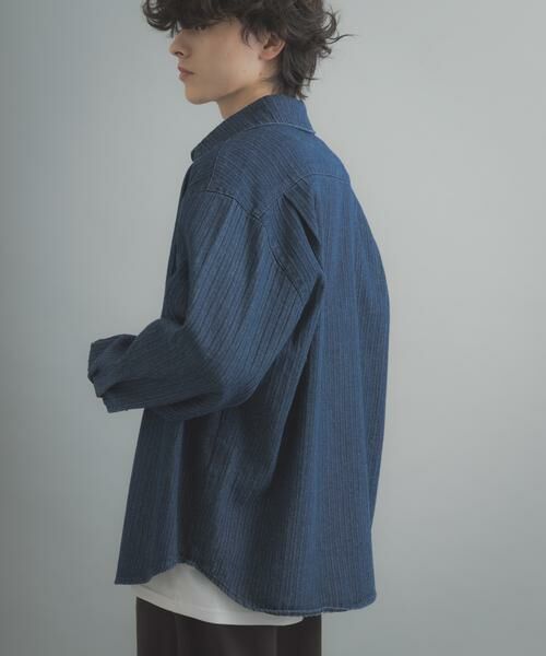 SENSE OF PLACE by URBAN RESEARCH / センスオブプレイス バイ アーバンリサーチ シャツ・ブラウス | ジャガードデニムレギュラーカラーシャツ | 詳細4