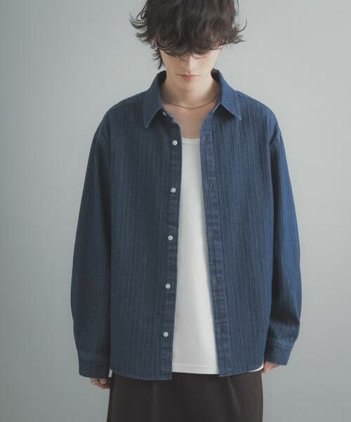 SENSE OF PLACE by URBAN RESEARCH / センスオブプレイス バイ アーバンリサーチ シャツ・ブラウス | ジャガードデニムレギュラーカラーシャツ | 詳細5