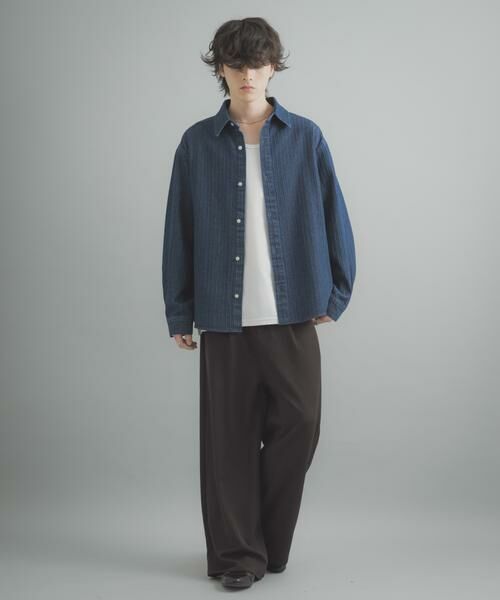 SENSE OF PLACE by URBAN RESEARCH / センスオブプレイス バイ アーバンリサーチ シャツ・ブラウス | ジャガードデニムレギュラーカラーシャツ | 詳細6