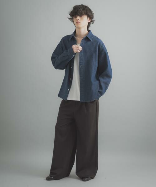 SENSE OF PLACE by URBAN RESEARCH / センスオブプレイス バイ アーバンリサーチ シャツ・ブラウス | ジャガードデニムレギュラーカラーシャツ | 詳細7