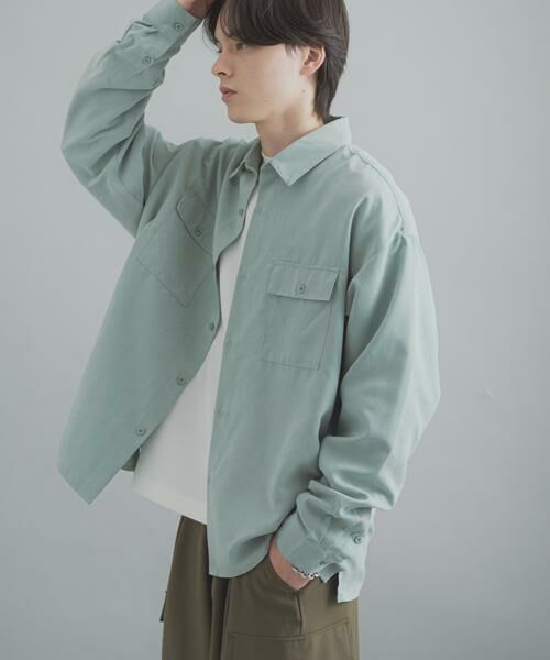 SENSE OF PLACE by URBAN RESEARCH / センスオブプレイス バイ アーバンリサーチ シャツ・ブラウス | F/Sダブルポケットロングスリーブシャツ | 詳細1