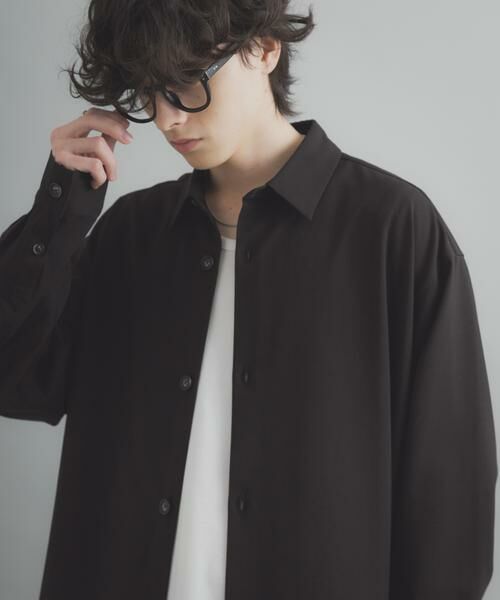 SENSE OF PLACE by URBAN RESEARCH / センスオブプレイス バイ アーバンリサーチ シャツ・ブラウス | 『イージーケア』カラールーズシャツ（ブラック）