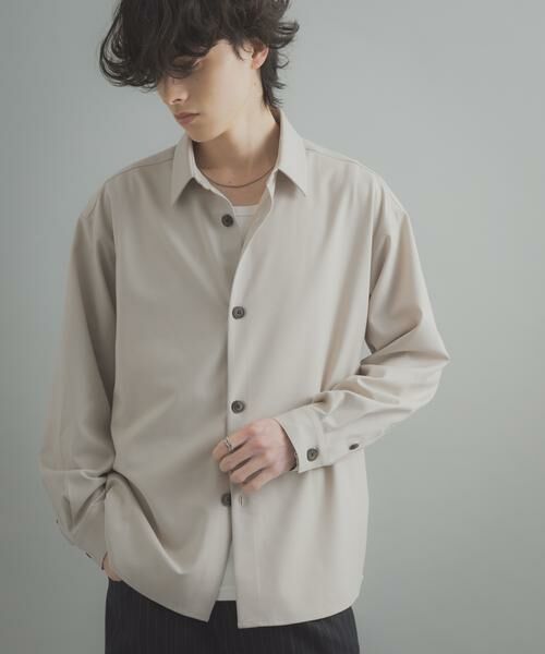 SENSE OF PLACE by URBAN RESEARCH / センスオブプレイス バイ アーバンリサーチ シャツ・ブラウス | 『イージーケア』カラールーズシャツ（ライトベージュ）