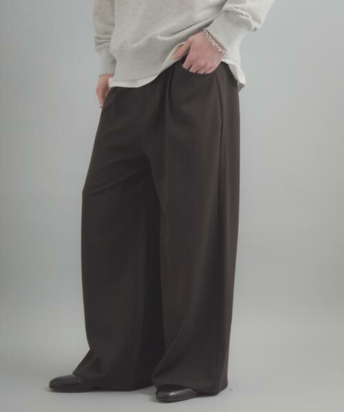 SENSE OF PLACE by URBAN RESEARCH / センスオブプレイス バイ アーバンリサーチ その他パンツ | ラウンドポケットワンタックワイドスラックス | 詳細3