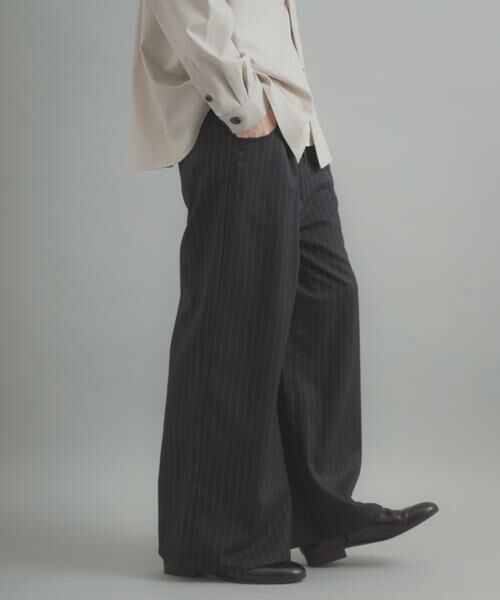 SENSE OF PLACE by URBAN RESEARCH / センスオブプレイス バイ アーバンリサーチ その他パンツ | ラウンドポケットワンタックワイドスラックス（ネイビー）