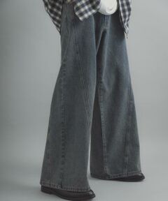 SENSE OF PLACE by URBAN RESEARCH / センスオブプレイス バイ アーバンリサーチ デニムパンツ | ケミカルバギーワイドデニムパンツ