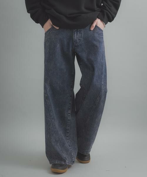 SENSE OF PLACE by URBAN RESEARCH / センスオブプレイス バイ アーバンリサーチ デニムパンツ | ケミカルバギーワイドデニムパンツ | 詳細2