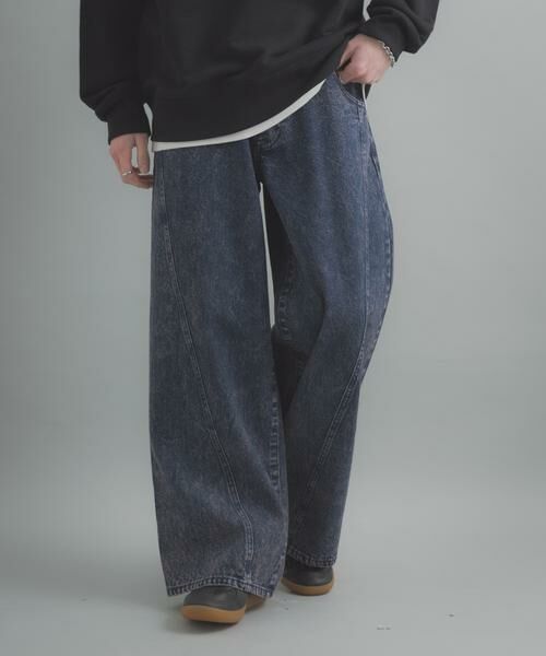 SENSE OF PLACE by URBAN RESEARCH / センスオブプレイス バイ アーバンリサーチ デニムパンツ | ケミカルバギーワイドデニムパンツ | 詳細3