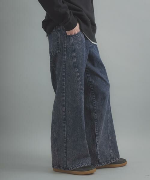 SENSE OF PLACE by URBAN RESEARCH / センスオブプレイス バイ アーバンリサーチ デニムパンツ | ケミカルバギーワイドデニムパンツ | 詳細6