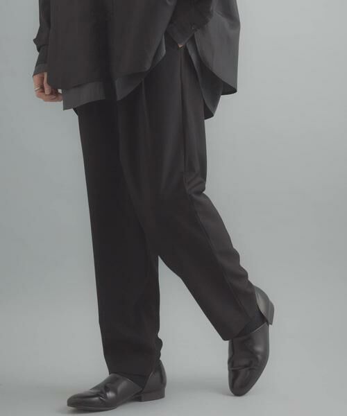 SENSE OF PLACE by URBAN RESEARCH / センスオブプレイス バイ アーバンリサーチ その他パンツ | ダブルタックテーパードパンツ（ブラック）