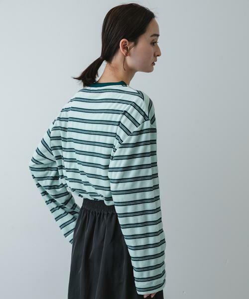 SENSE OF PLACE by URBAN RESEARCH / センスオブプレイス バイ アーバンリサーチ Tシャツ | ベロアボーダーTシャツ | 詳細3