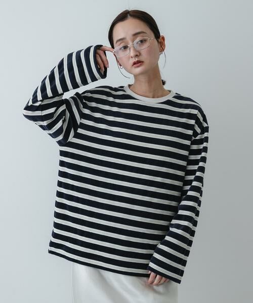 SENSE OF PLACE by URBAN RESEARCH / センスオブプレイス バイ アーバンリサーチ Tシャツ | ベロアボーダーTシャツ | 詳細10