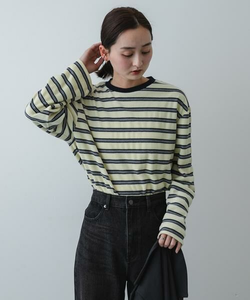 SENSE OF PLACE by URBAN RESEARCH / センスオブプレイス バイ アーバンリサーチ Tシャツ | ベロアボーダーTシャツ | 詳細24