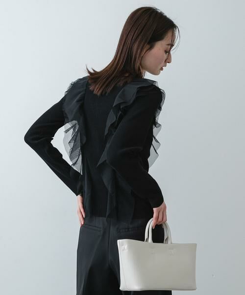 SENSE OF PLACE by URBAN RESEARCH / センスオブプレイス バイ アーバンリサーチ カーディガン・ボレロ | 『洗濯可』チュールフリルニットカーディガン | 詳細18