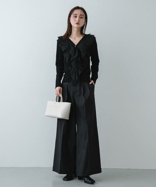 SENSE OF PLACE by URBAN RESEARCH / センスオブプレイス バイ アーバンリサーチ カーディガン・ボレロ | 『洗濯可』チュールフリルニットカーディガン | 詳細19