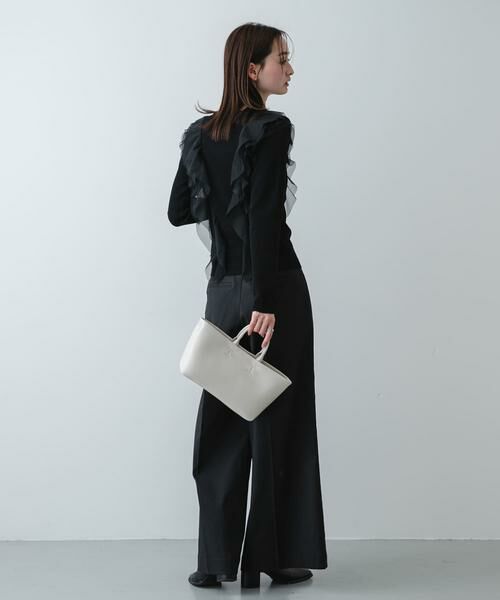 SENSE OF PLACE by URBAN RESEARCH / センスオブプレイス バイ アーバンリサーチ カーディガン・ボレロ | 『洗濯可』チュールフリルニットカーディガン | 詳細20