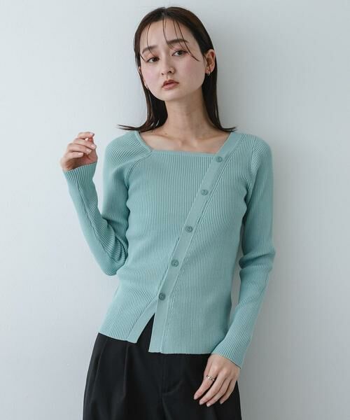 SENSE OF PLACE by URBAN RESEARCH / センスオブプレイス バイ アーバンリサーチ ニット・セーター | 『洗濯可』アシメデザインリブセーター | 詳細1