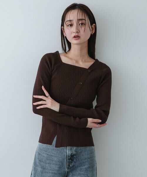 SENSE OF PLACE by URBAN RESEARCH / センスオブプレイス バイ アーバンリサーチ ニット・セーター | 『洗濯可』アシメデザインリブセーター | 詳細8