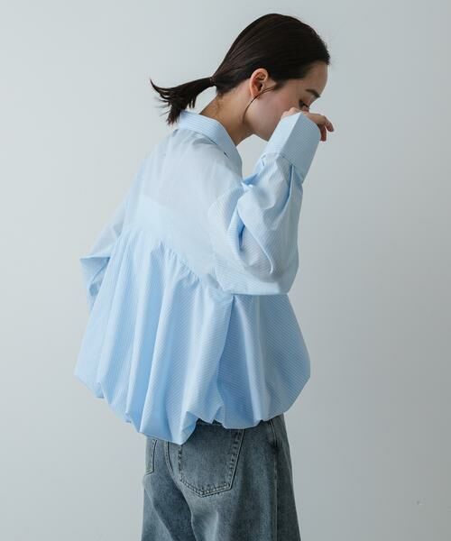 SENSE OF PLACE by URBAN RESEARCH / センスオブプレイス バイ アーバンリサーチ シャツ・ブラウス | 『イージーケア』シルバーボタンバルーンシャツ | 詳細3