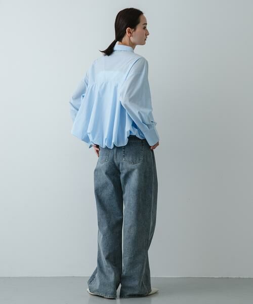 SENSE OF PLACE by URBAN RESEARCH / センスオブプレイス バイ アーバンリサーチ シャツ・ブラウス | 『イージーケア』シルバーボタンバルーンシャツ | 詳細5