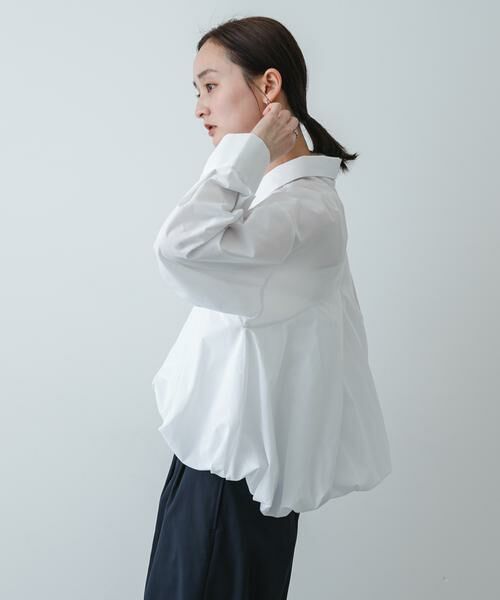 SENSE OF PLACE by URBAN RESEARCH / センスオブプレイス バイ アーバンリサーチ シャツ・ブラウス | 『イージーケア』シルバーボタンバルーンシャツ | 詳細13