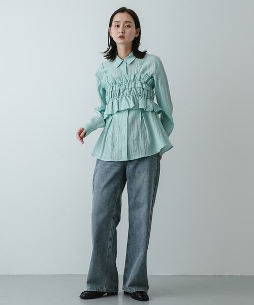 SENSE OF PLACE by URBAN RESEARCH / センスオブプレイス バイ アーバンリサーチ Tシャツ | シャーリングビスチェセットシャツ | 詳細3