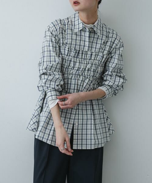 SENSE OF PLACE by URBAN RESEARCH / センスオブプレイス バイ アーバンリサーチ Tシャツ | シャーリングビスチェセットシャツ（ホワイト系その他）