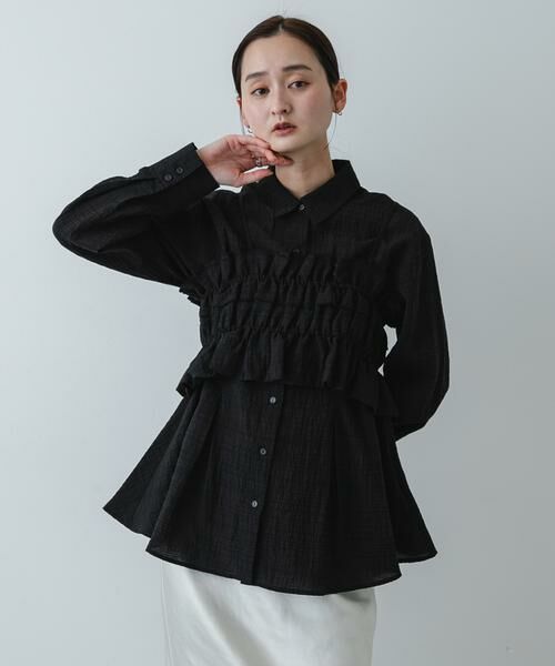 SENSE OF PLACE by URBAN RESEARCH / センスオブプレイス バイ アーバンリサーチ Tシャツ | シャーリングビスチェセットシャツ | 詳細21