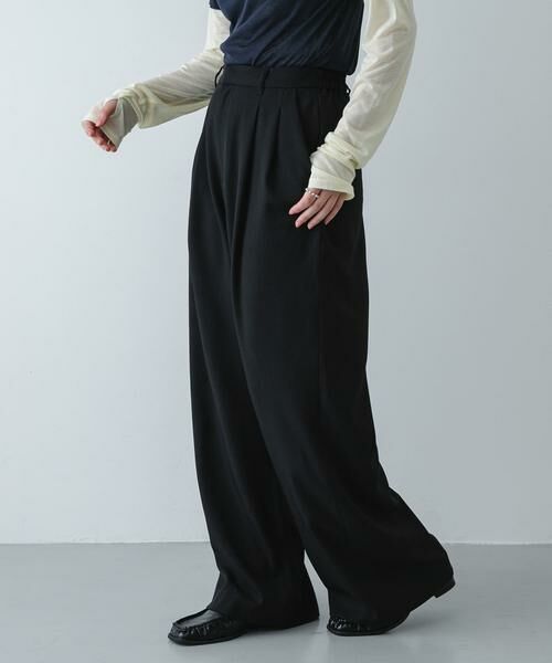 SENSE OF PLACE by URBAN RESEARCH / センスオブプレイス バイ アーバンリサーチ その他パンツ | 『イージーケア/速乾/UVカット/接触冷感』ツータックルーズスラックス | 詳細9