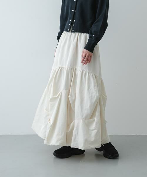 SENSE OF PLACE by URBAN RESEARCH / センスオブプレイス バイ アーバンリサーチ スカート | タックバルーンスカート（アイボリー）
