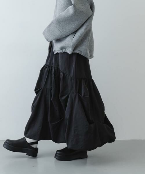 SENSE OF PLACE by URBAN RESEARCH / センスオブプレイス バイ アーバンリサーチ スカート | タックバルーンスカート（チャコールグレー）
