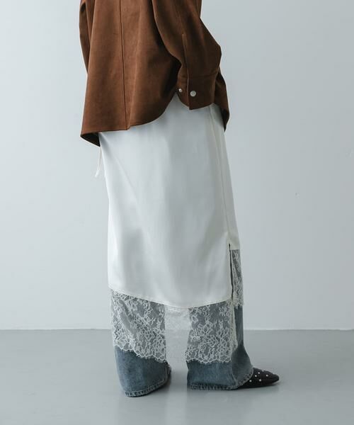 SENSE OF PLACE by URBAN RESEARCH / センスオブプレイス バイ アーバンリサーチ スカート | アシメレースヘムスカート | 詳細1