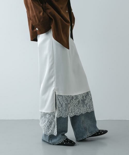 SENSE OF PLACE by URBAN RESEARCH / センスオブプレイス バイ アーバンリサーチ スカート | アシメレースヘムスカート | 詳細2