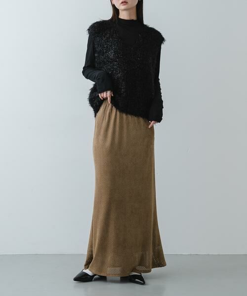 SENSE OF PLACE by URBAN RESEARCH / センスオブプレイス バイ アーバンリサーチ スカート | FSパンチングナロースカート（ベージュ）