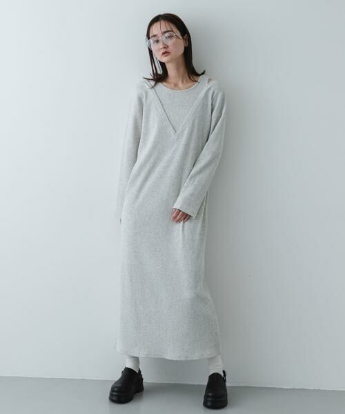 SENSE OF PLACE by URBAN RESEARCH / センスオブプレイス バイ アーバンリサーチ ワンピース | レイヤードネックリブワンピース | 詳細15