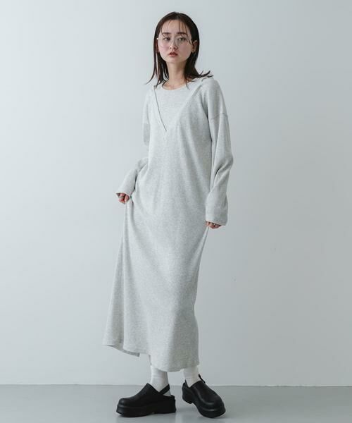 SENSE OF PLACE by URBAN RESEARCH / センスオブプレイス バイ アーバンリサーチ ワンピース | レイヤードネックリブワンピース | 詳細16