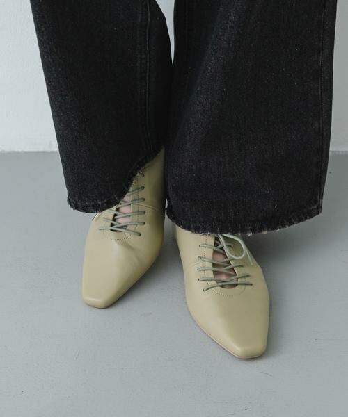 SENSE OF PLACE by URBAN RESEARCH / センスオブプレイス バイ アーバンリサーチ シューズ | 『抗菌』ギャザーレースアップシューズ（ベージュ）