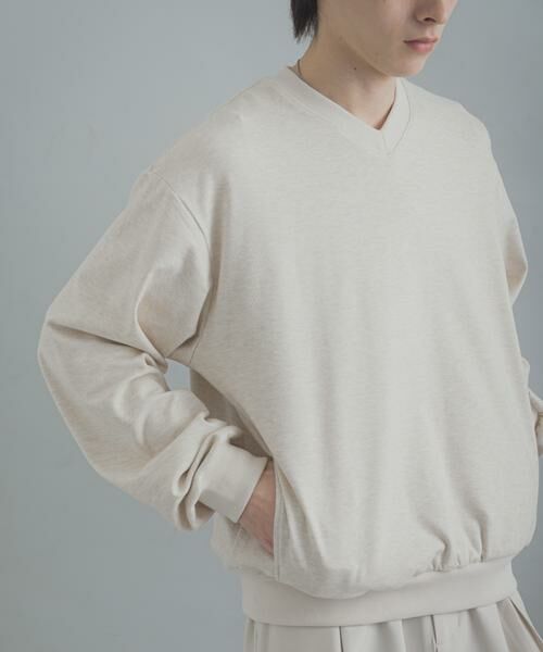 SENSE OF PLACE by URBAN RESEARCH / センスオブプレイス バイ アーバンリサーチ Tシャツ | ライトカットメルトンVネックプルオーバー | 詳細1