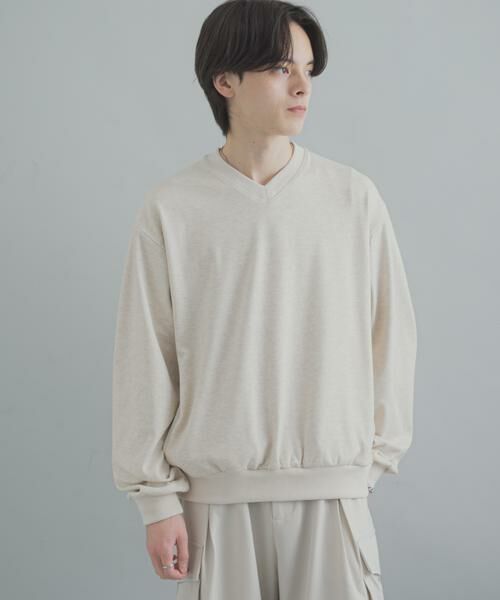 SENSE OF PLACE by URBAN RESEARCH / センスオブプレイス バイ アーバンリサーチ Tシャツ | ライトカットメルトンVネックプルオーバー | 詳細3