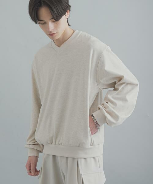 SENSE OF PLACE by URBAN RESEARCH / センスオブプレイス バイ アーバンリサーチ Tシャツ | ライトカットメルトンVネックプルオーバー | 詳細4