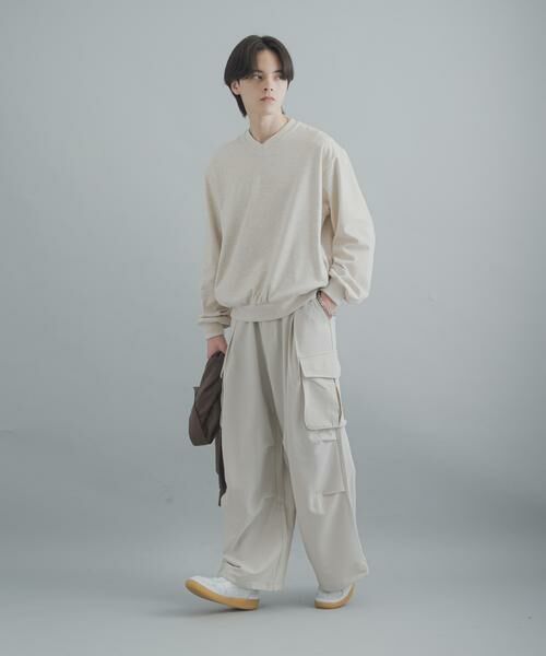 SENSE OF PLACE by URBAN RESEARCH / センスオブプレイス バイ アーバンリサーチ Tシャツ | ライトカットメルトンVネックプルオーバー | 詳細6