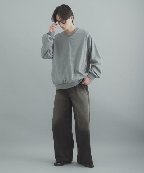 SENSE OF PLACE by URBAN RESEARCH / センスオブプレイス バイ アーバンリサーチ Tシャツ | ライトカットメルトンVネックプルオーバー | 詳細24