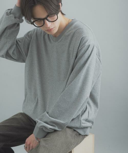 SENSE OF PLACE by URBAN RESEARCH / センスオブプレイス バイ アーバンリサーチ Tシャツ | ライトカットメルトンVネックプルオーバー | 詳細25