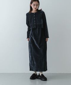 SENSE OF PLACE by URBAN RESEARCH / センスオブプレイス バイ アーバンリサーチ ワンピース | 2Pベロアアンサンブルワンピース