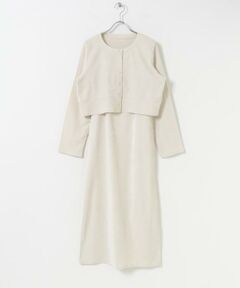 SENSE OF PLACE by URBAN RESEARCH / センスオブプレイス バイ アーバンリサーチ ワンピース | 2Pベロアアンサンブルワンピース