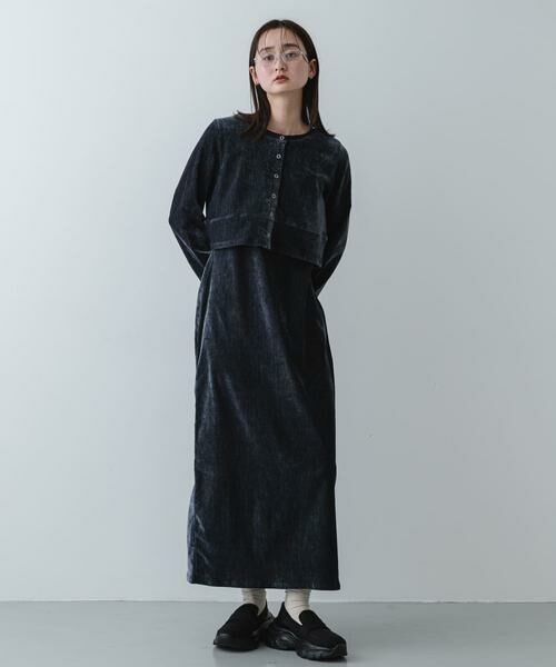 SENSE OF PLACE by URBAN RESEARCH / センスオブプレイス バイ アーバンリサーチ ワンピース | 2Pベロアアンサンブルワンピース | 詳細2