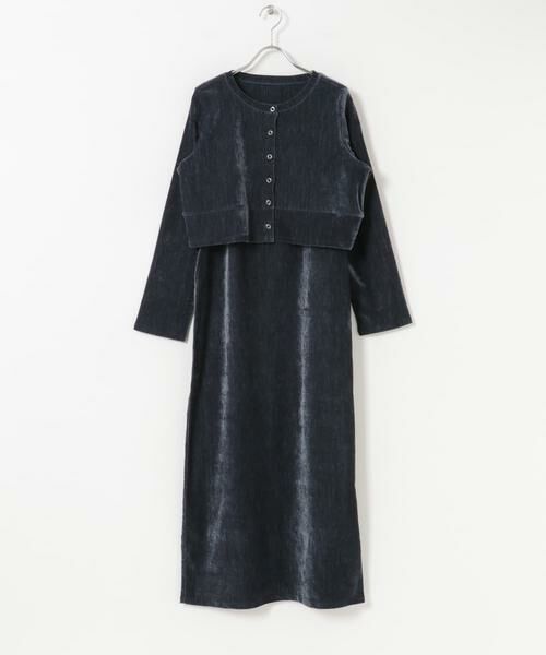 SENSE OF PLACE by URBAN RESEARCH / センスオブプレイス バイ アーバンリサーチ ワンピース | 2Pベロアアンサンブルワンピース | 詳細5